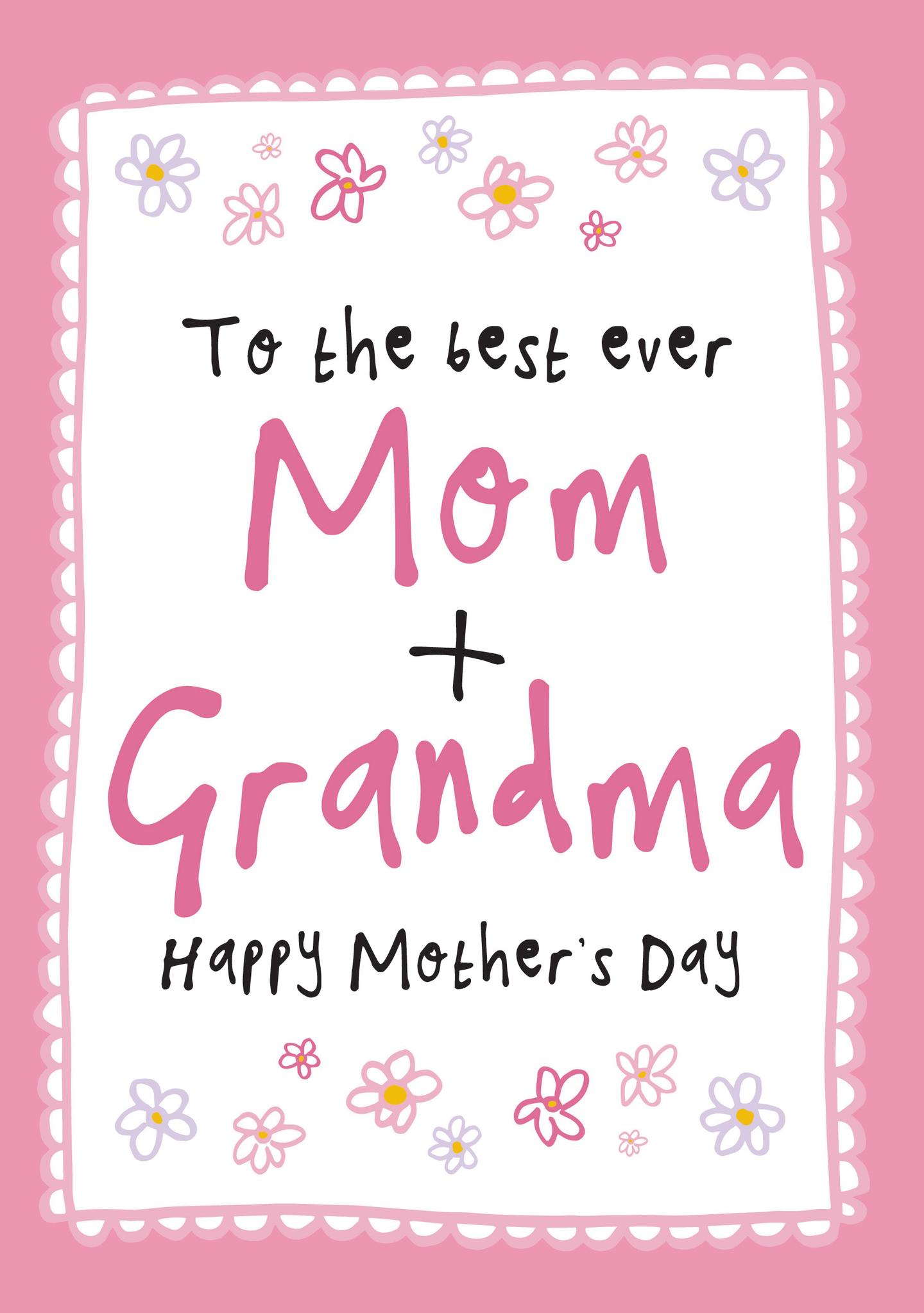 Best Mom and Grandma Mother's Day Card