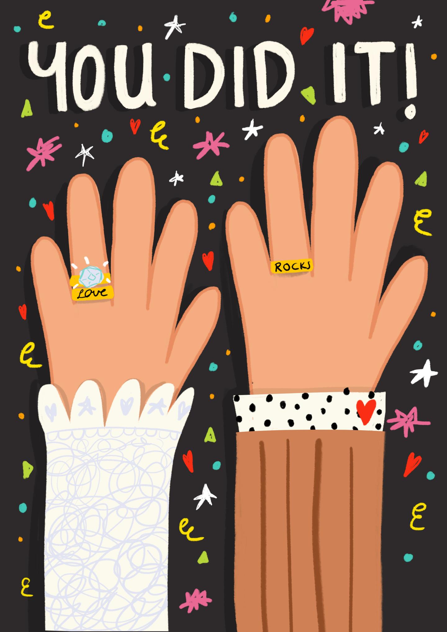 You Did It Wedding Celebration Card