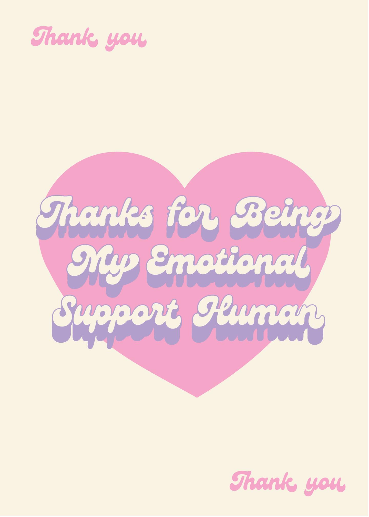 Emotional Support Human Card