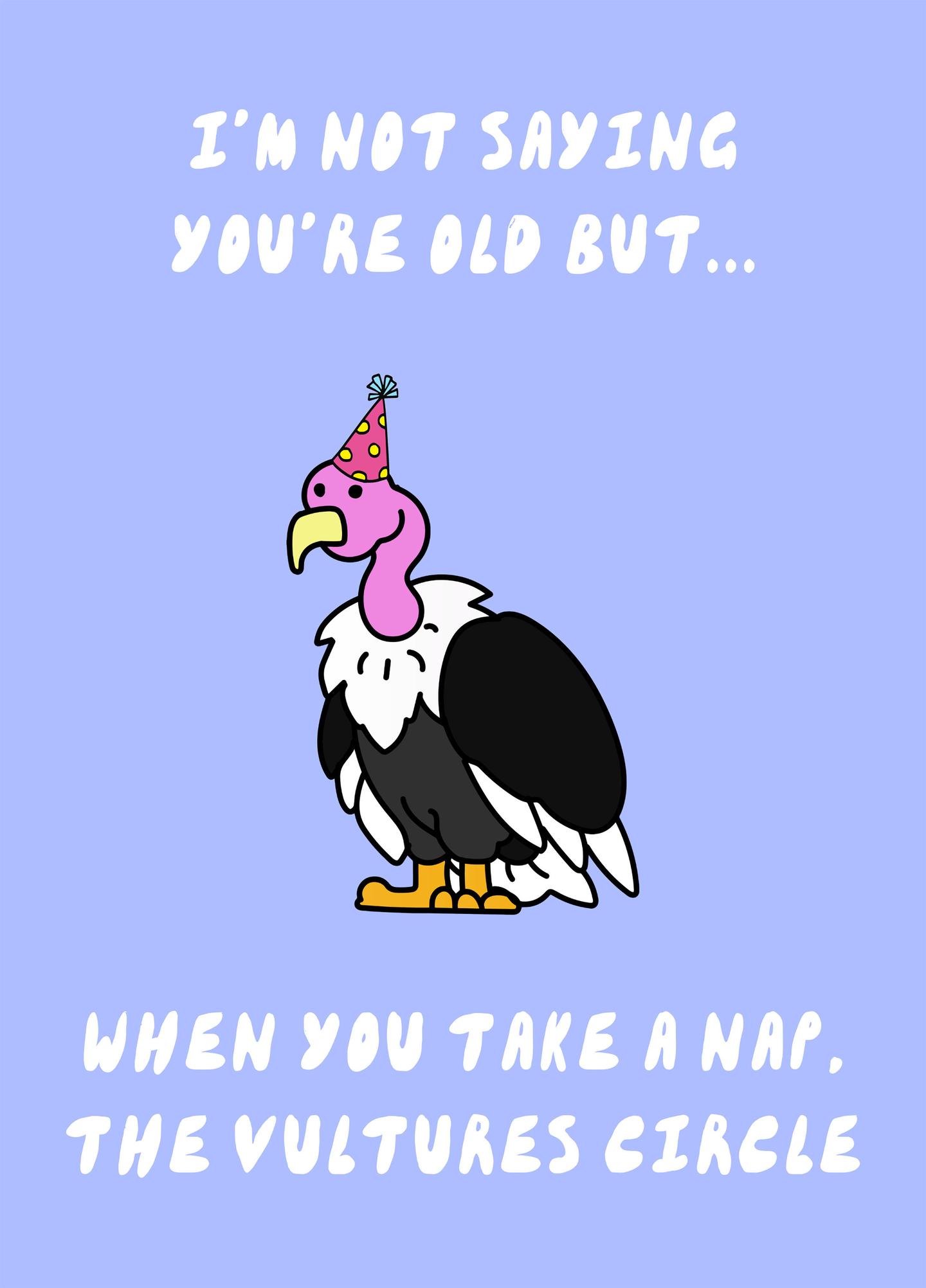 Vultures Circling Birthday Card