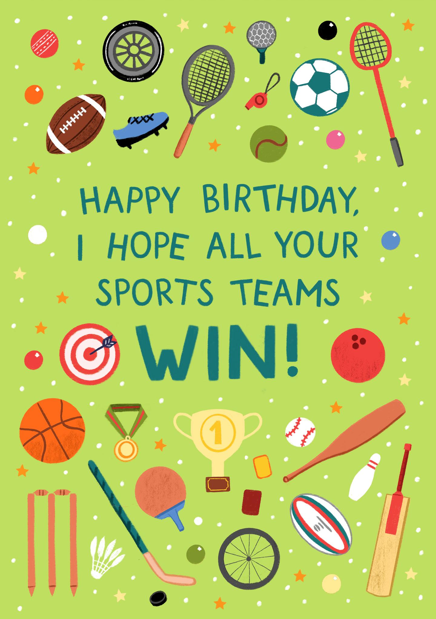 Sports Fan Birthday Card