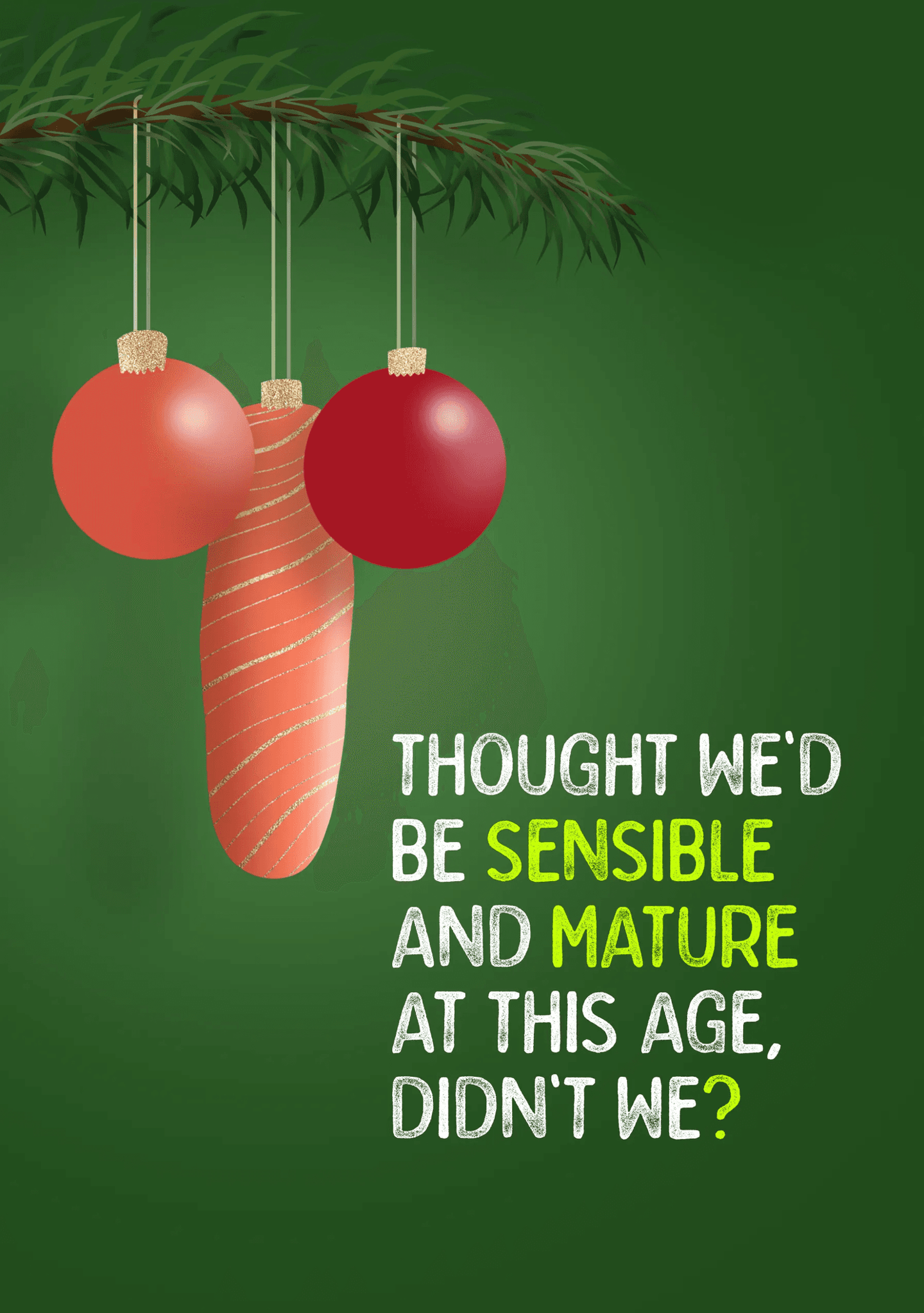 Sensible and Mature Christmas Card