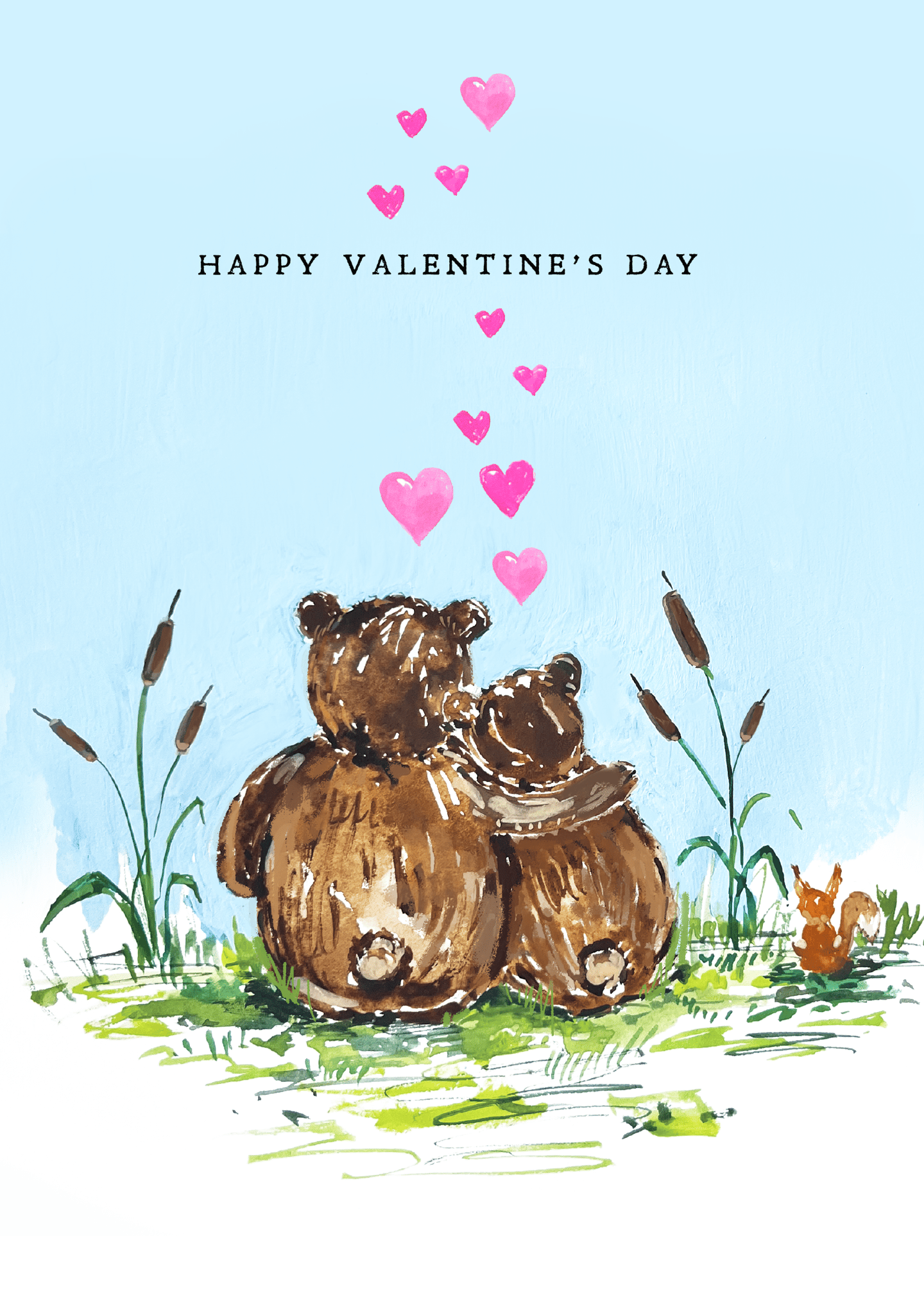 Two Bears Valentine's Day Card