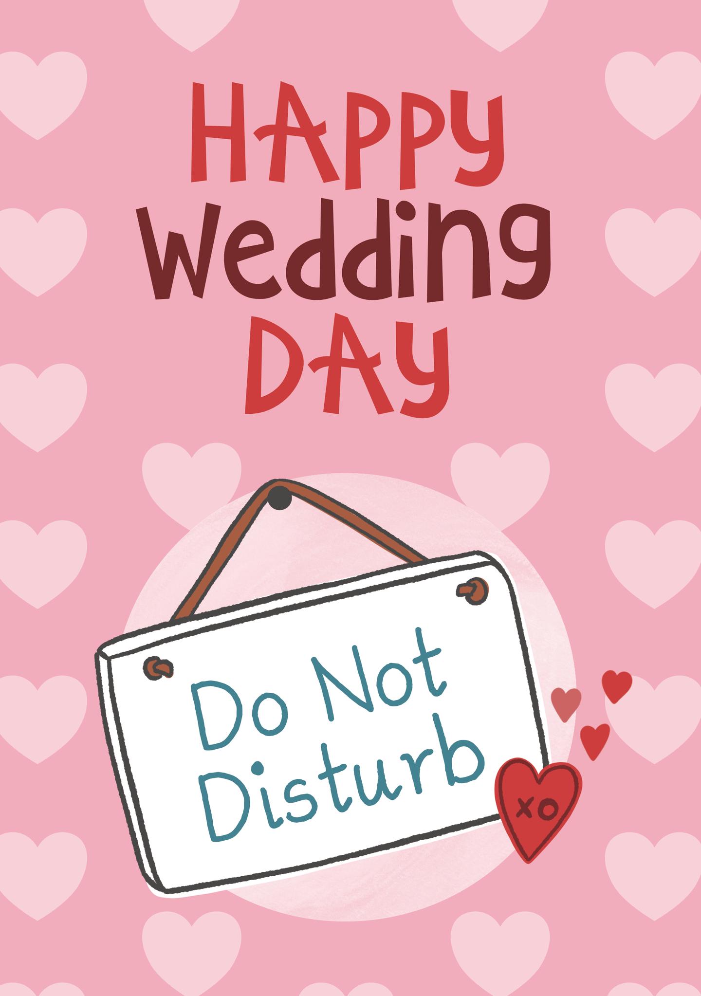 Wedding Day 'Do Not Disturb' Card