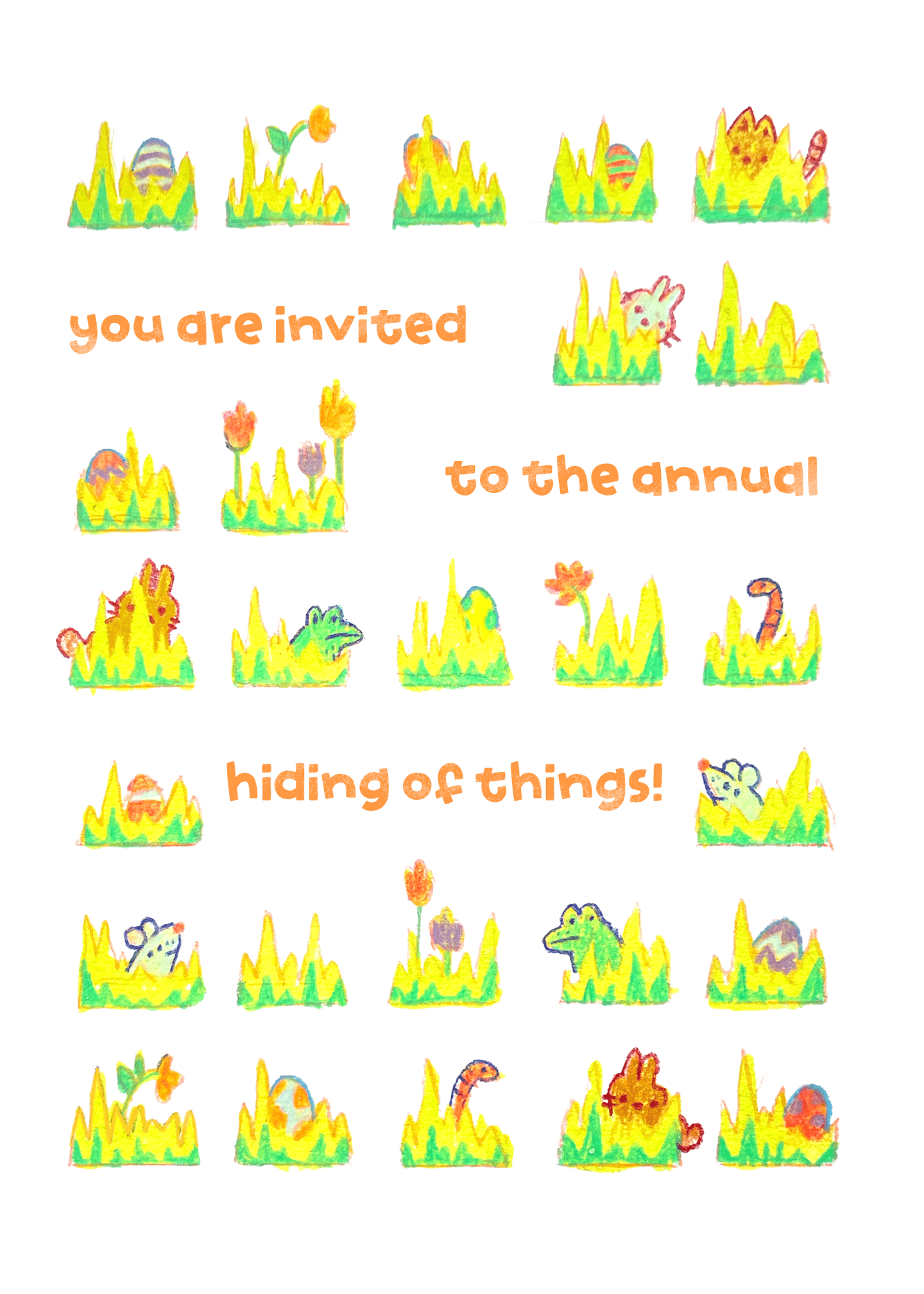 you are invited to the annual hiding of things