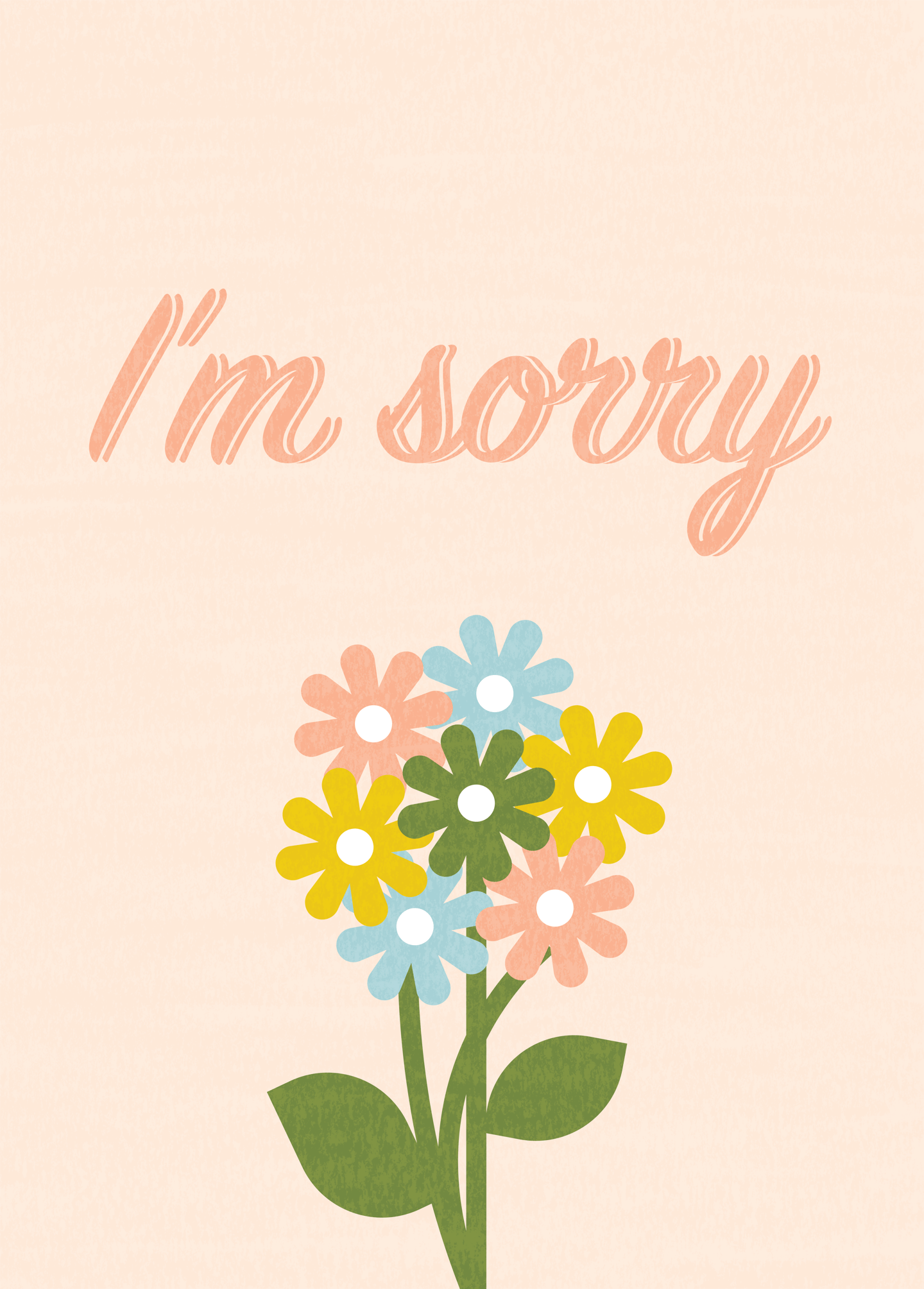 Simple Floral I'm Sorry Card