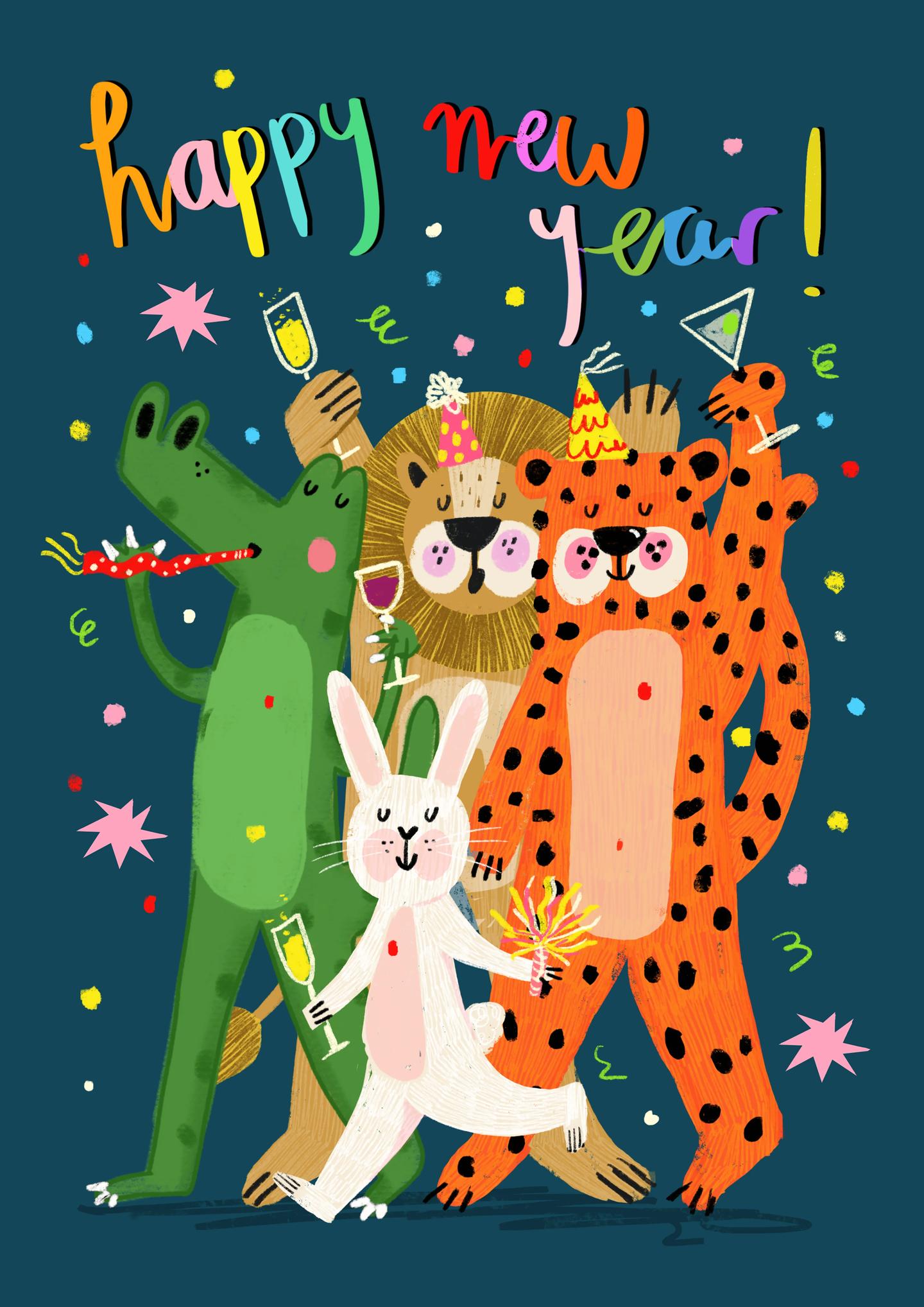 Festive New Year Cheer Card