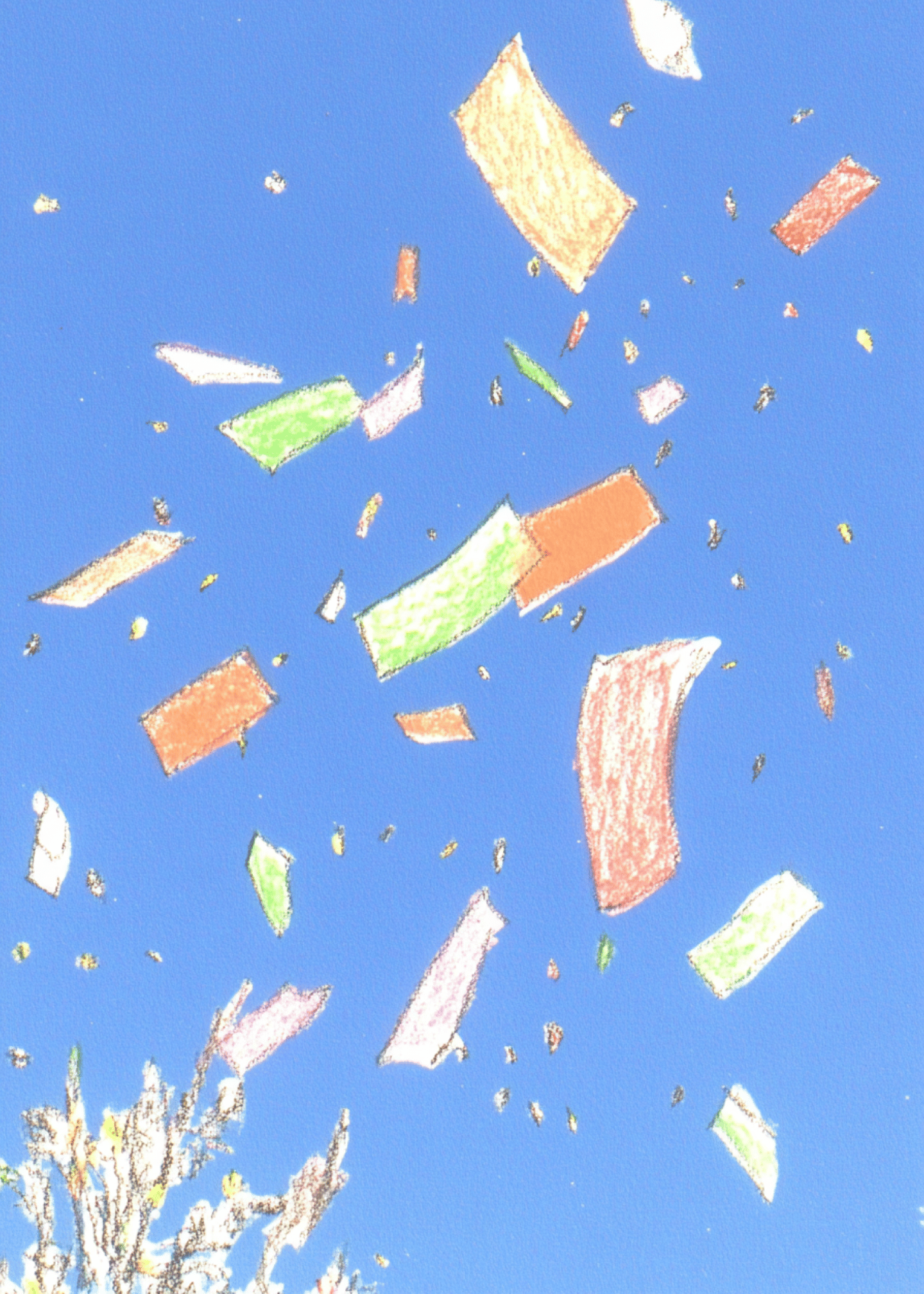 Crayon Confetti Celebration Card