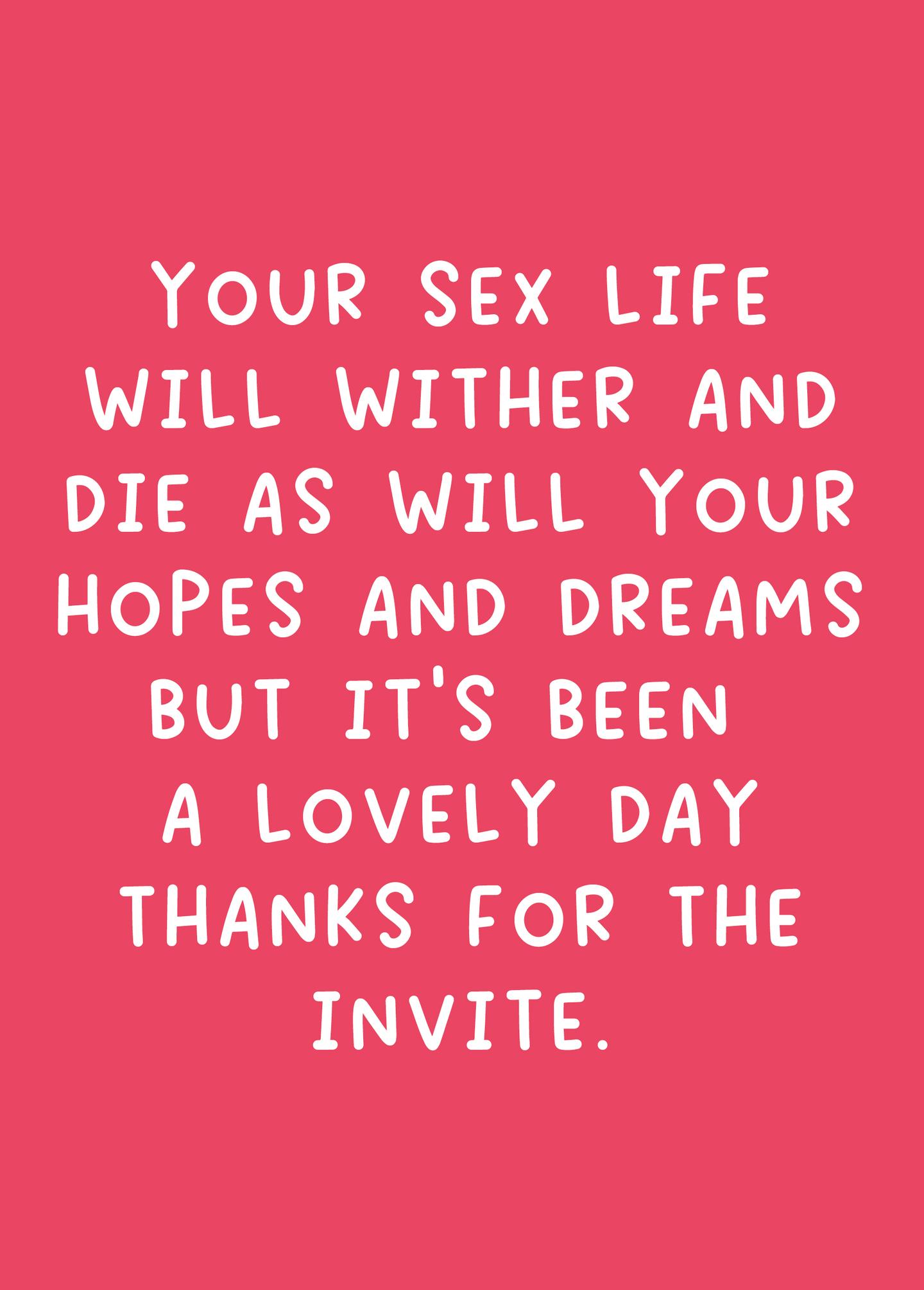 Thanks for the Invite Wedding Card