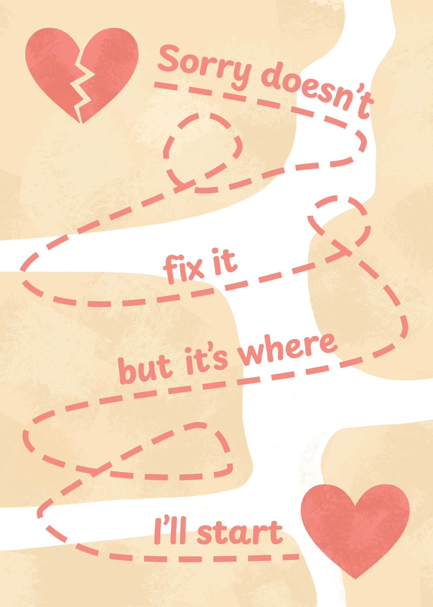 Sorry Is Just the Start Card