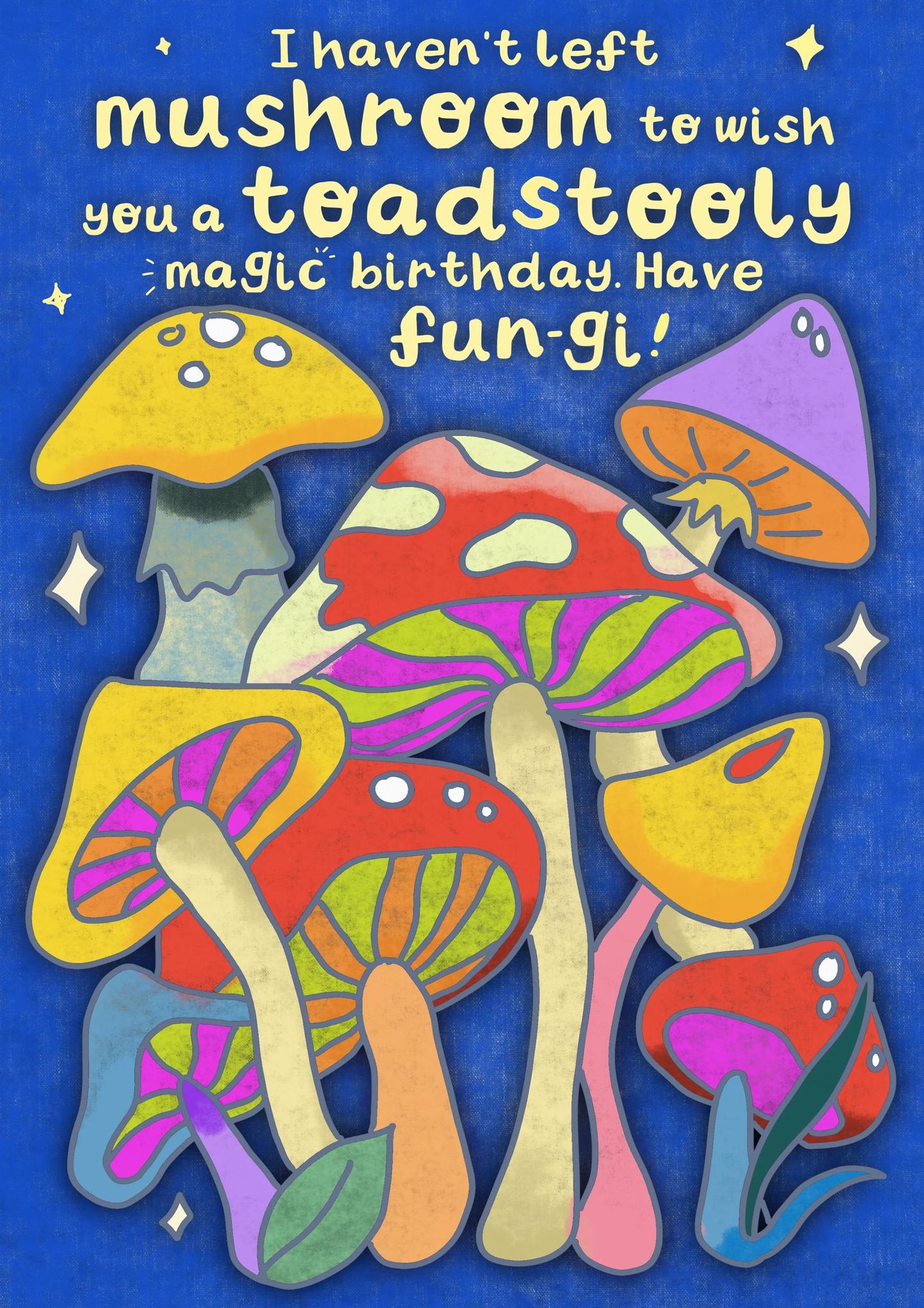 Magical Mushroom Birthday Card