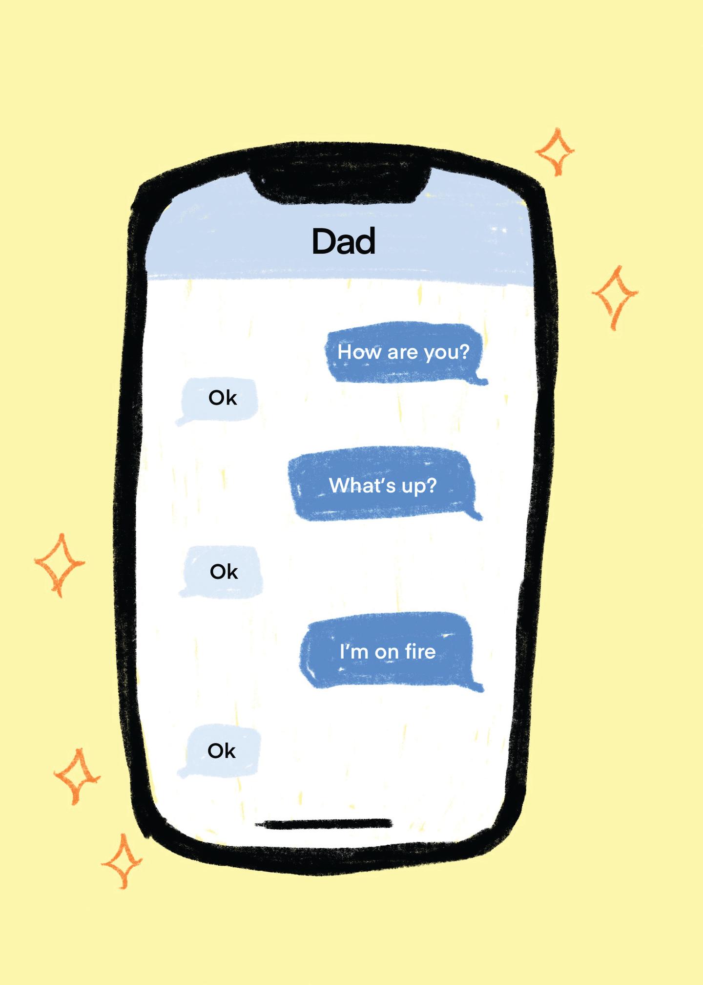 Ok Dad Text Message Card