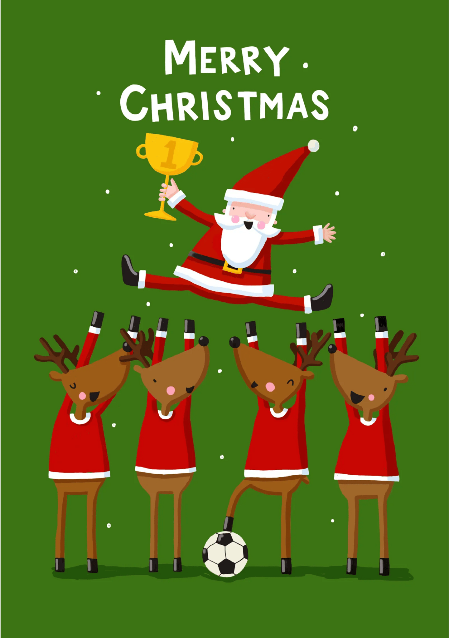 Santa's Winning Team Christmas Card