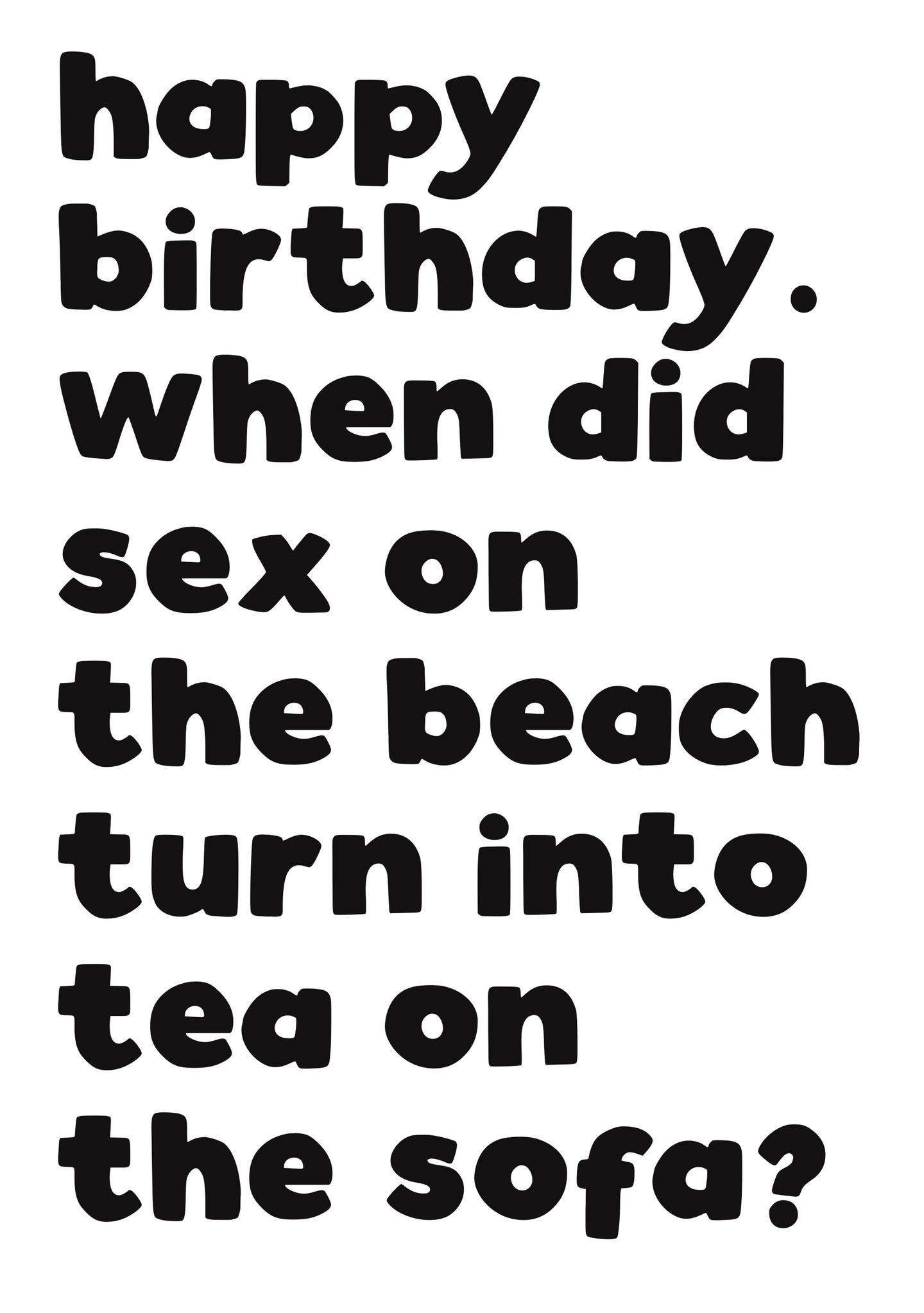 Tea on the Sofa Birthday Card