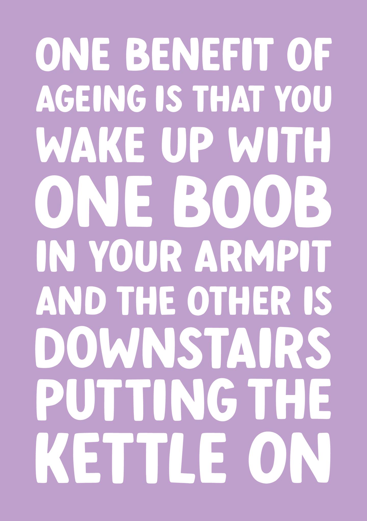Ageing Boob Benefits Card