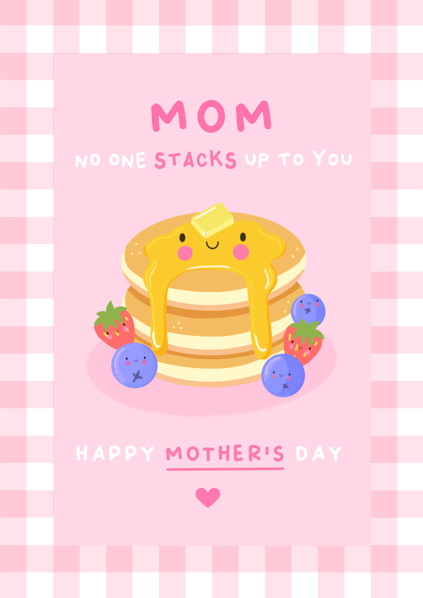 Stacks Up Cute Pancake Mom Card