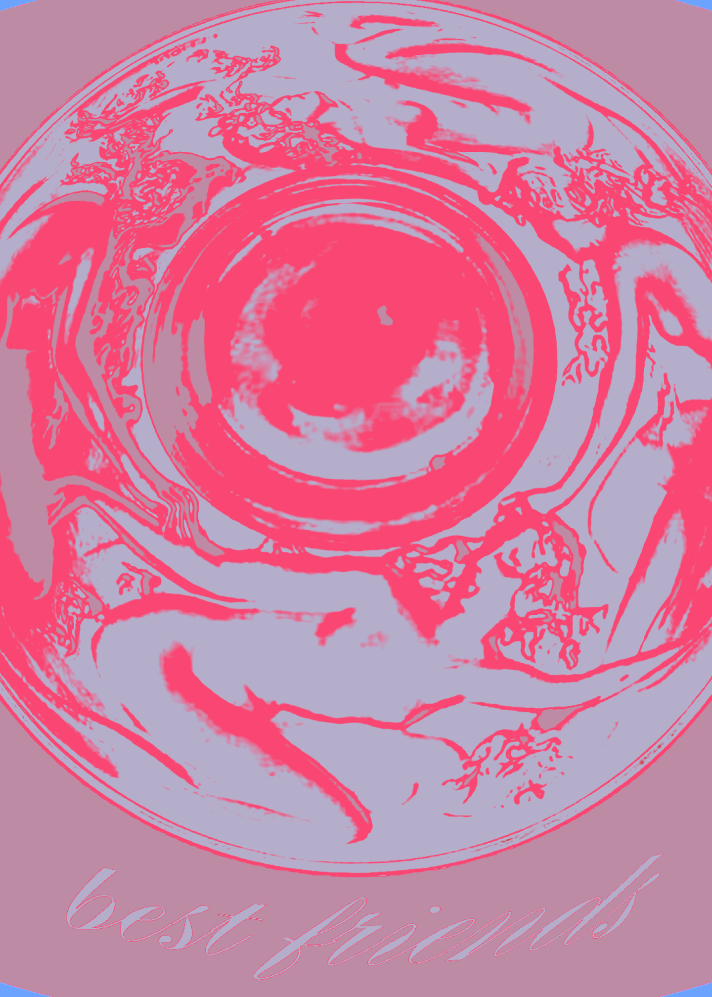 Best Friends Psychedelic Vortex Card