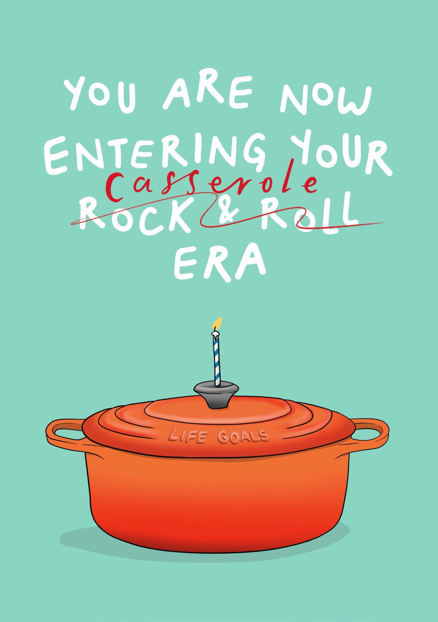 Casserole Era Birthday Card