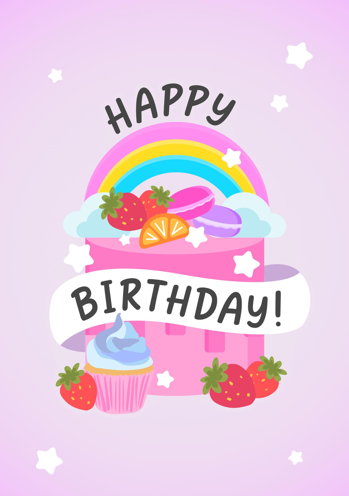 Rainbow Cupcake Birthday