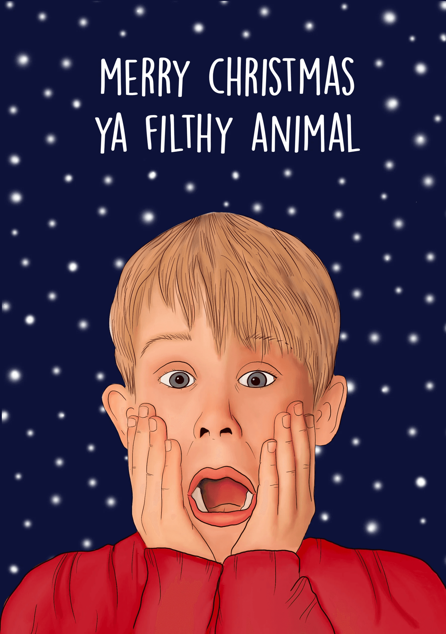 Filthy Animal Christmas Card
