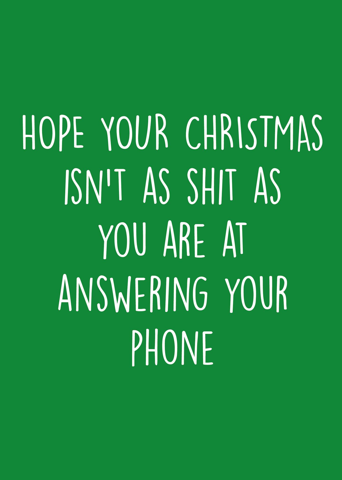 Christmas And Answering A Phone