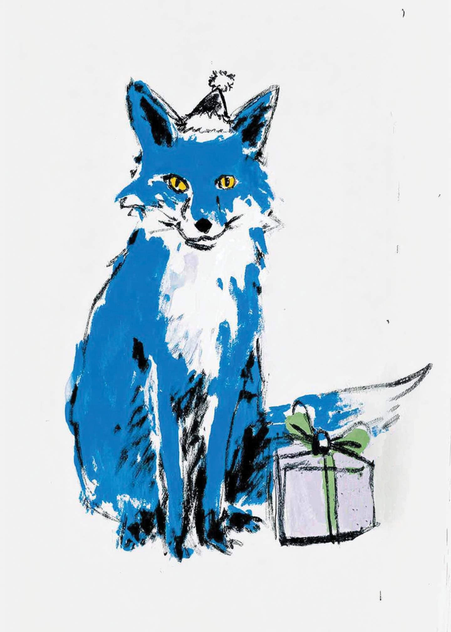 Blue Fox Birthday Cheer
