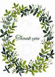 Greenery Wreath Thank You