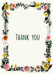Painted Floral Thank You
