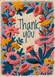 Vibrant Floral Thank You