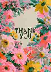 Vibrant Floral Thank You