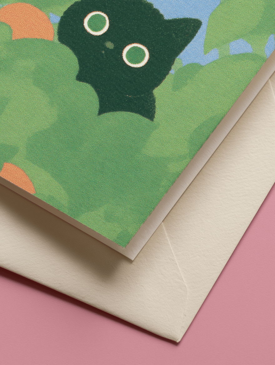 black cat in bush mockup 3
