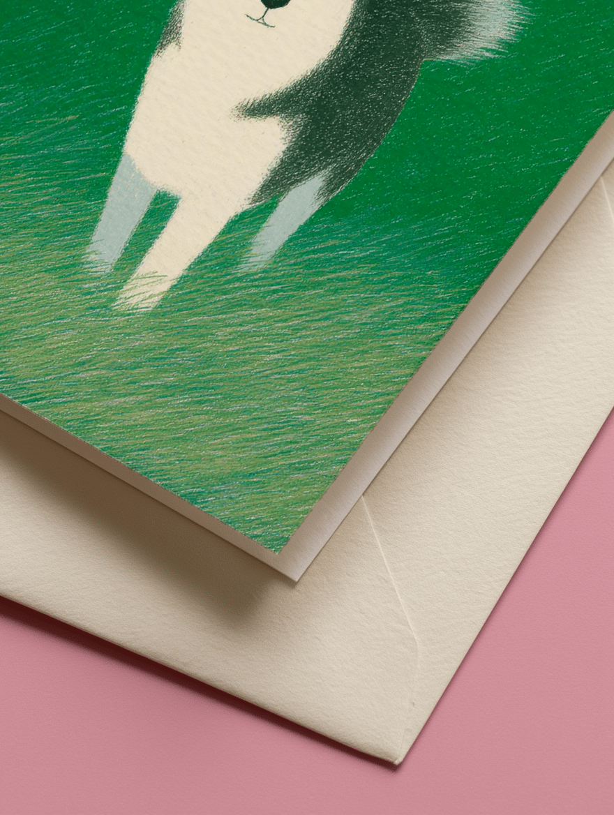 husky in grass mockup 3