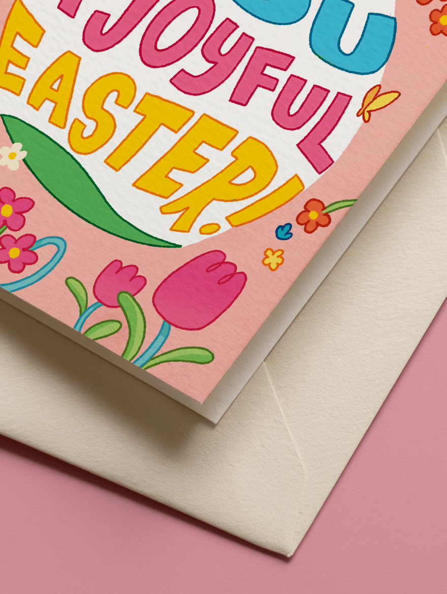 Wishing you a joyful easter mockup 3