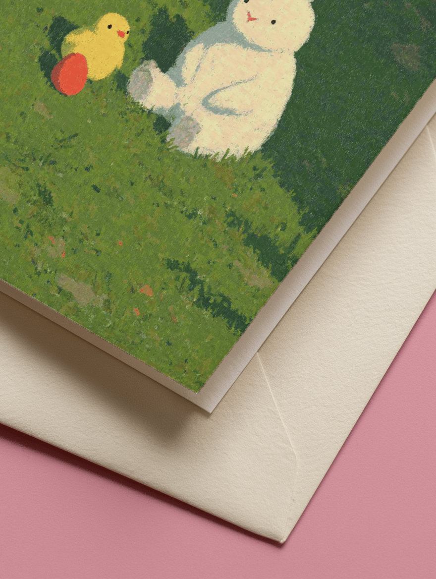 easter bunny and chick mockup 3