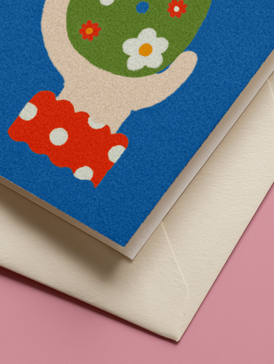 Egg-cellent Greeting Card mockup 3