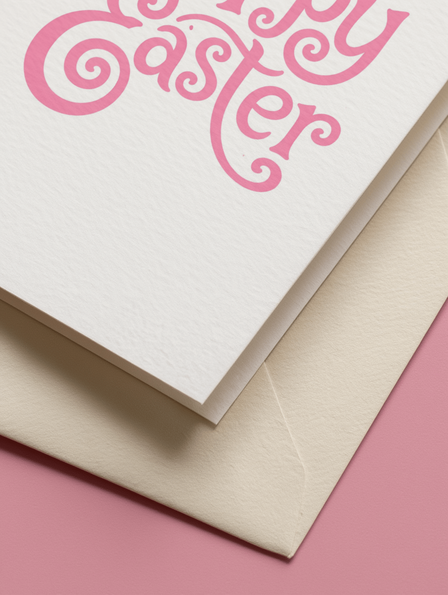 Elegant Easter Greetings Card mockup 3