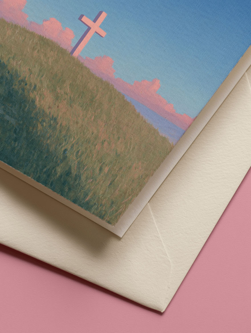 Peaceful Hillside Cross mockup 3