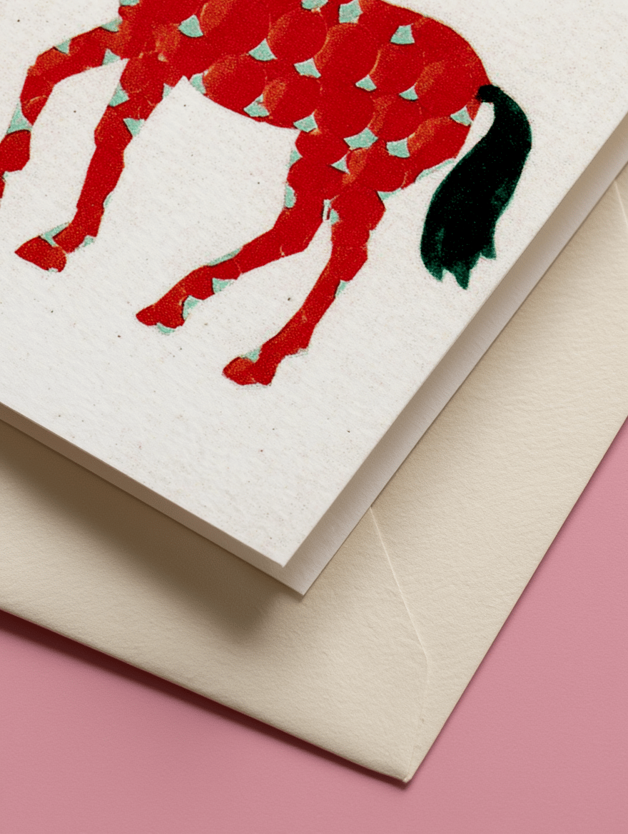Festive Horse Lunar New Year Card mockup 3