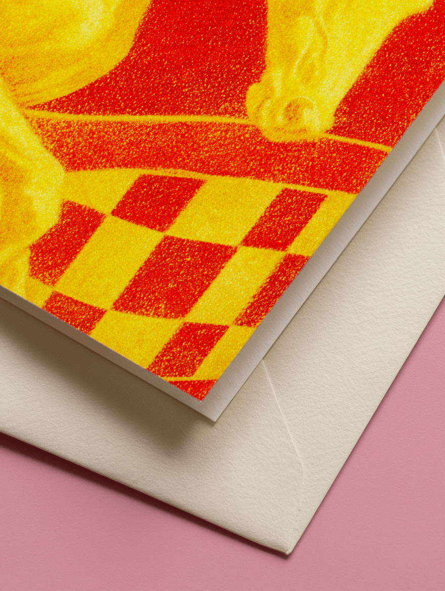 Vibrant Horse Spirit Greeting Card mockup 3