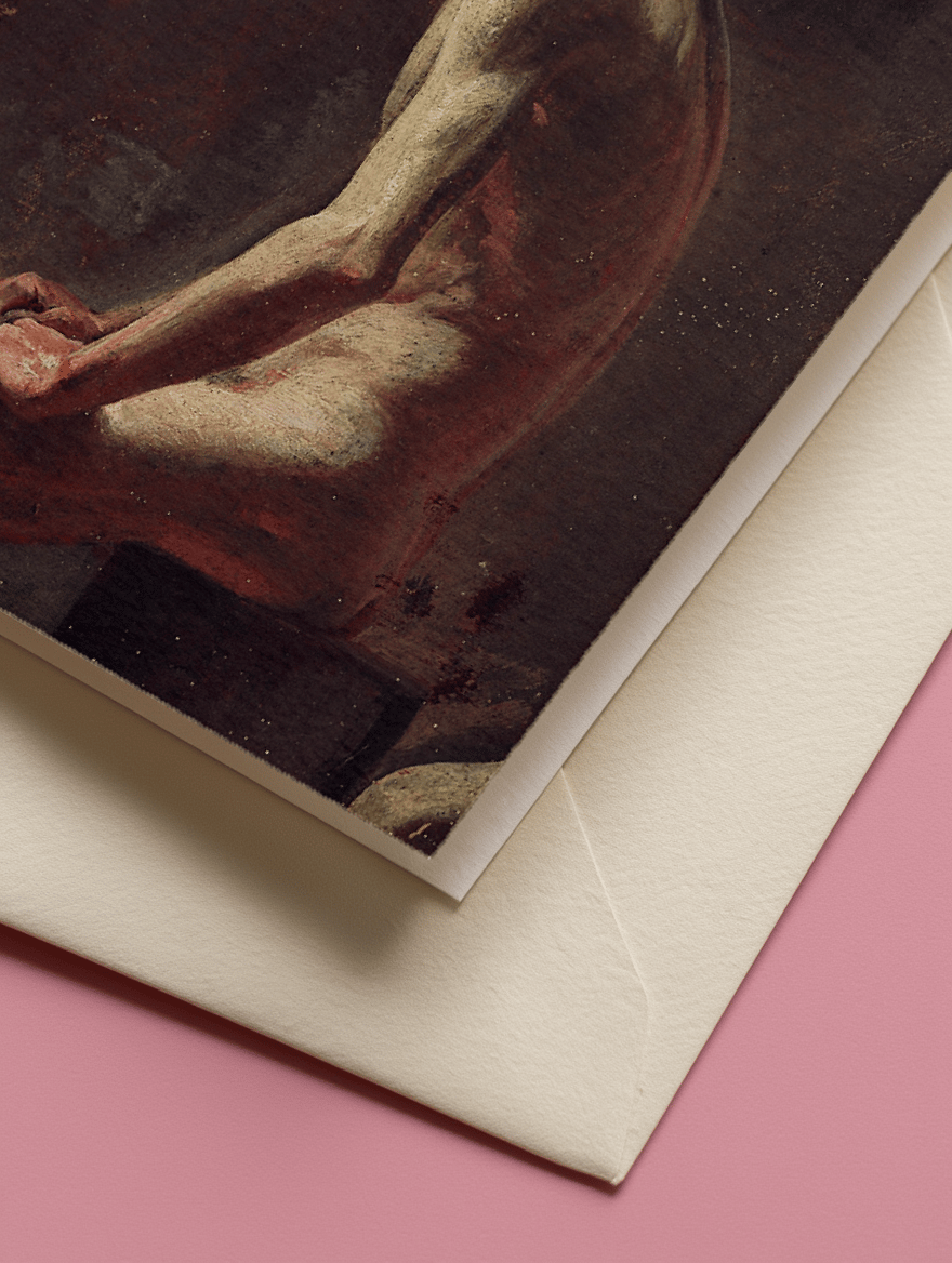 Artful pose on stool mockup 3