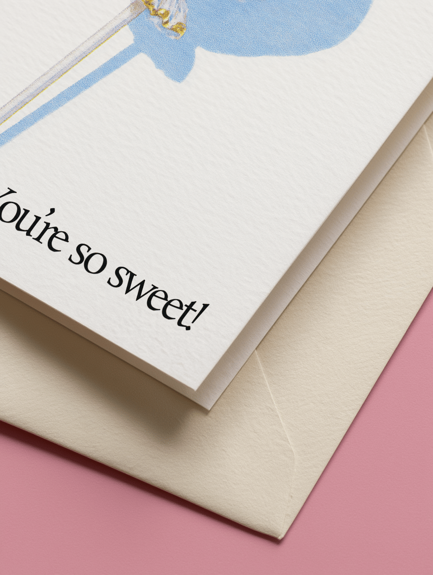 Sweet Heart Lollipop Card mockup 3