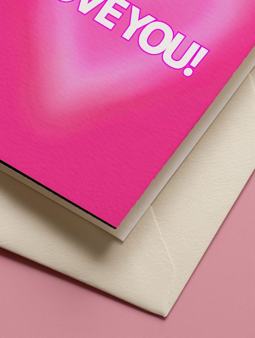 Radiant Love Blast Card mockup 3