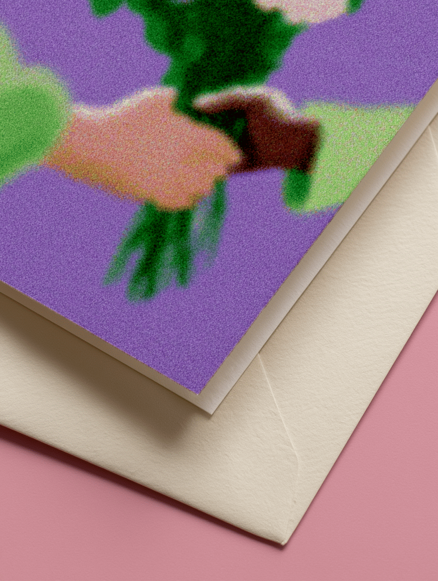 Floral Gesture Greeting Card mockup 3