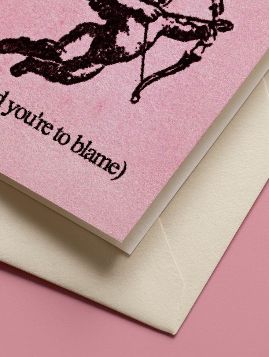 Cupid's Arrow Humor Card mockup 3