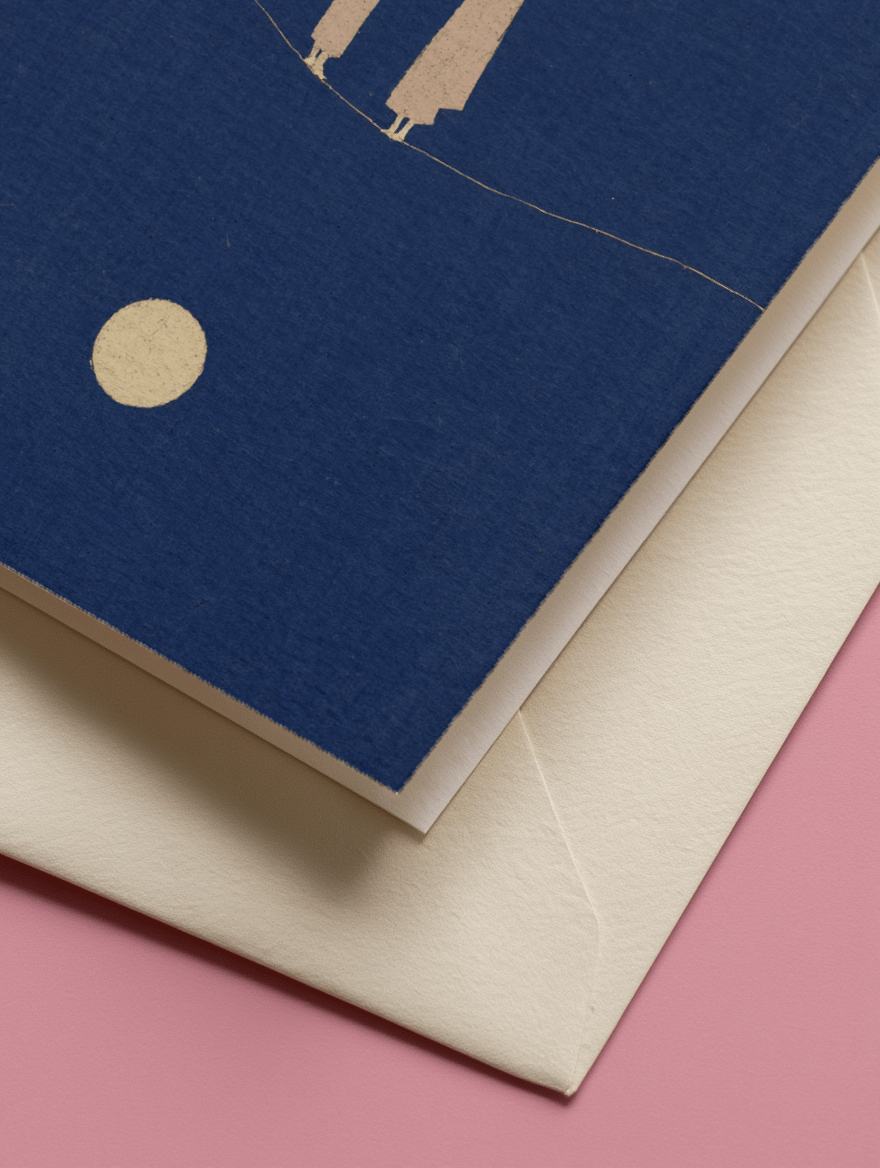 Over the Moon With You Card mockup 3