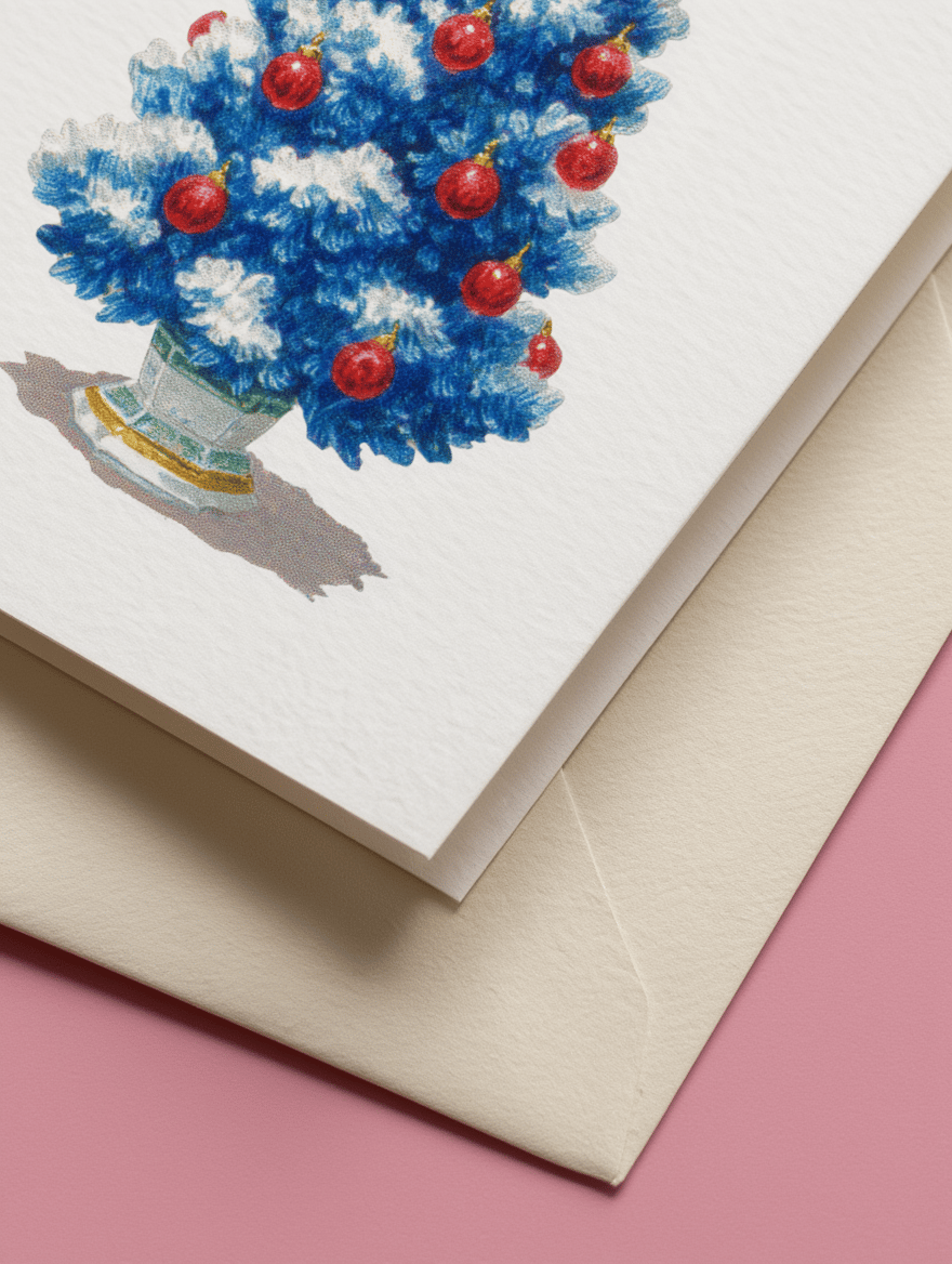 Sparkling Blue Christmas Tree mockup 3