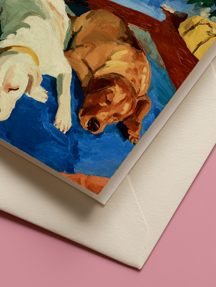 Cozy Canine Christmas Holiday Card mockup 3