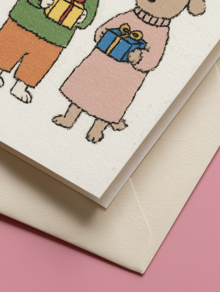 Cute Dogs Thank You Card mockup 3