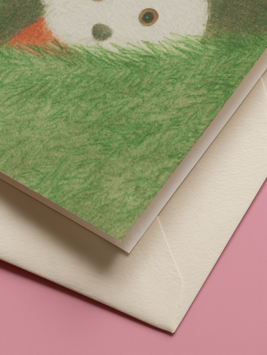 Peeking Pup Christmas Card mockup 3