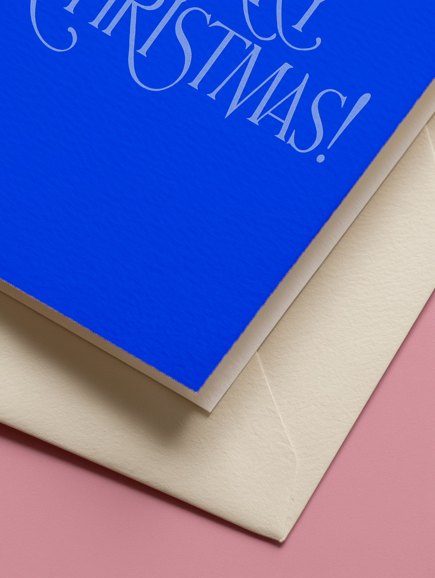 Elegant Merry Christmas Card mockup 2